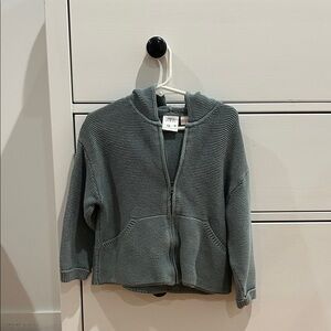 Zara Kids Textured Blue/Gray Hoodie